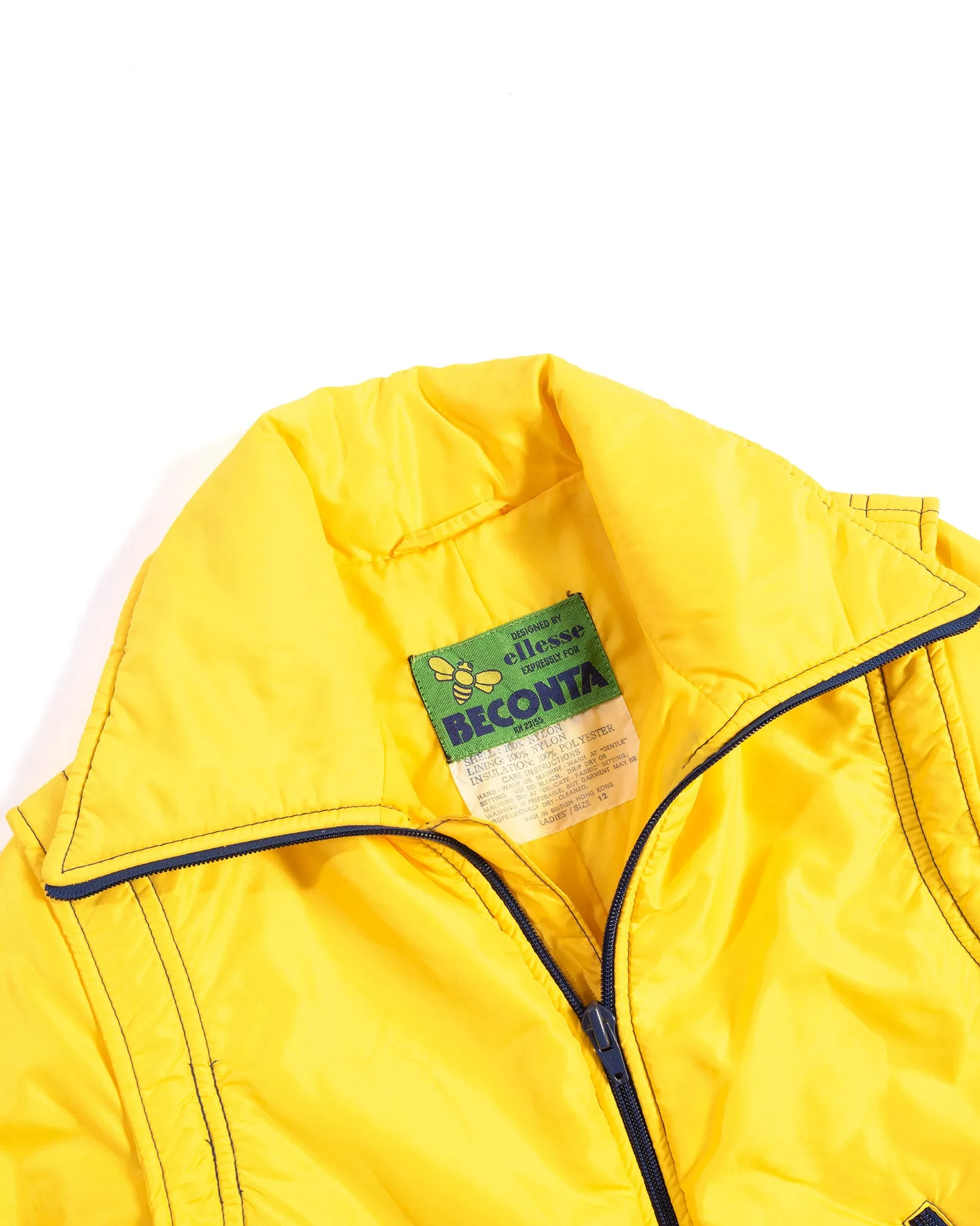 70s Yellow and Blue Ski Jacket by Ellesse