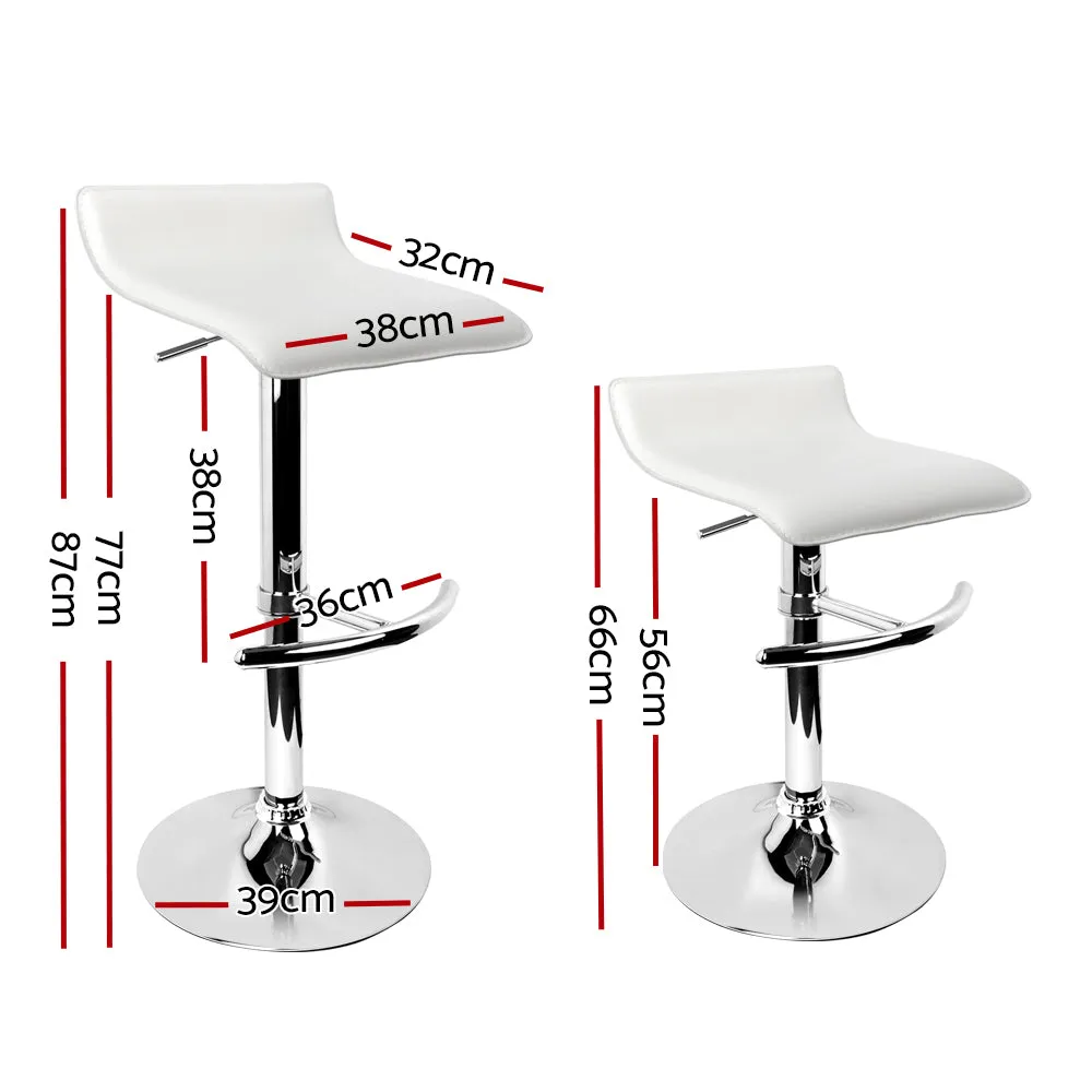 Adjustable PU Leather Bar Stools with 360° Swivel - Artiss