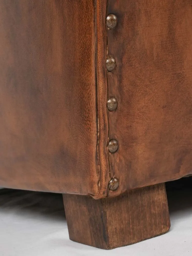 Artisan made leather club chair - Taittinger design