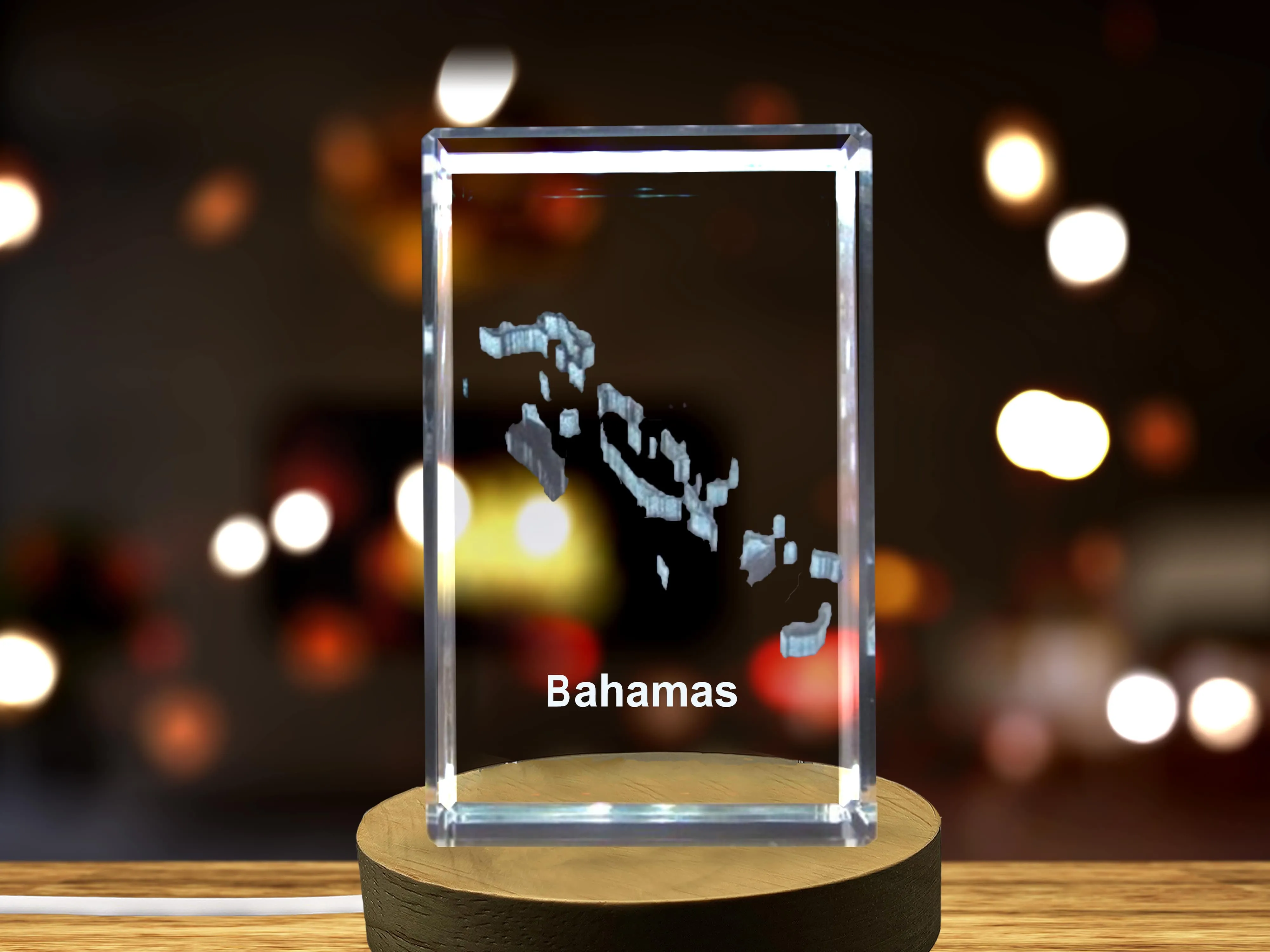 Bahamas 3D Engraved Crystal 3D Engraved Crystal Keepsake/Gift/Decor/Collectible/Souvenir