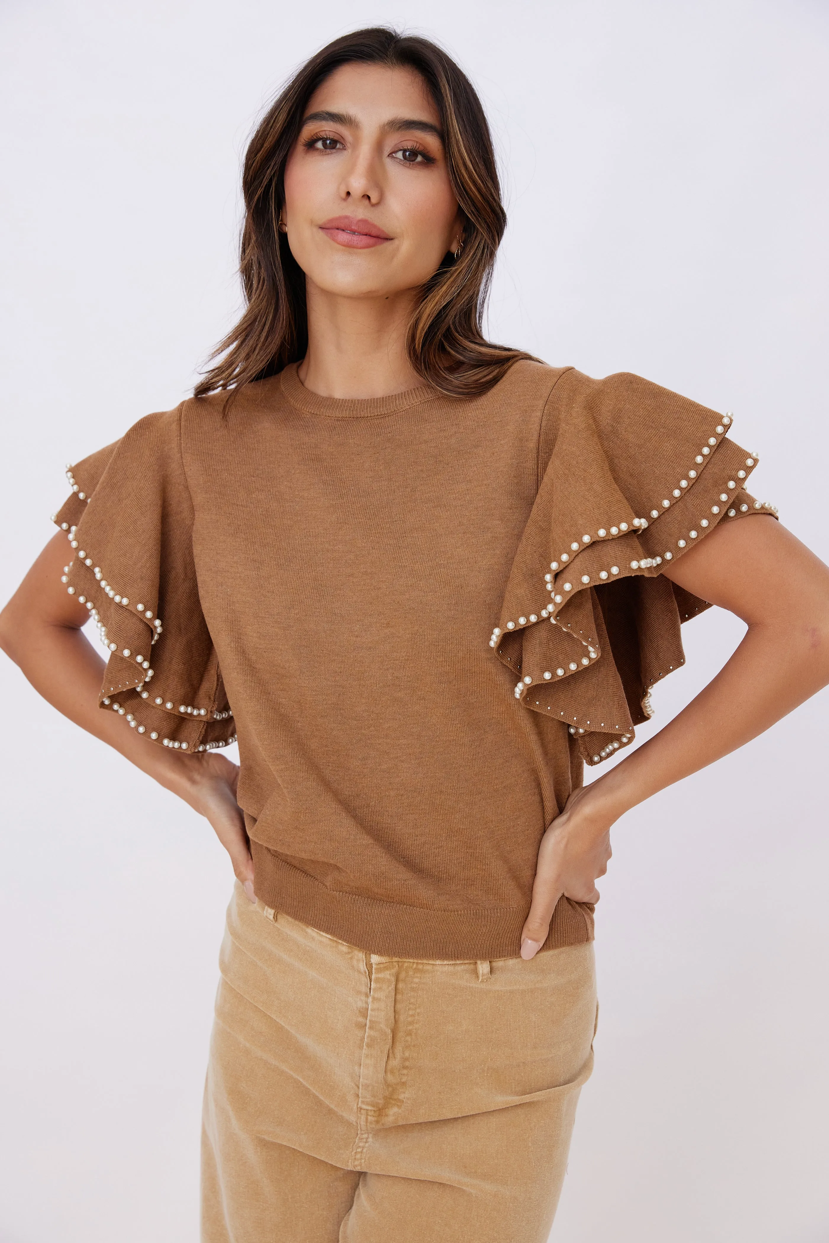 Bianca Flutter Sleeve Sweater
