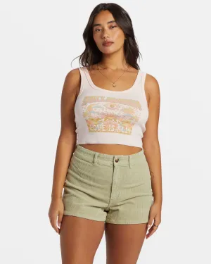 BILLABONG YOU'RE A PEACH CROPPED WOMENS TANK - FEELIN PEACHY