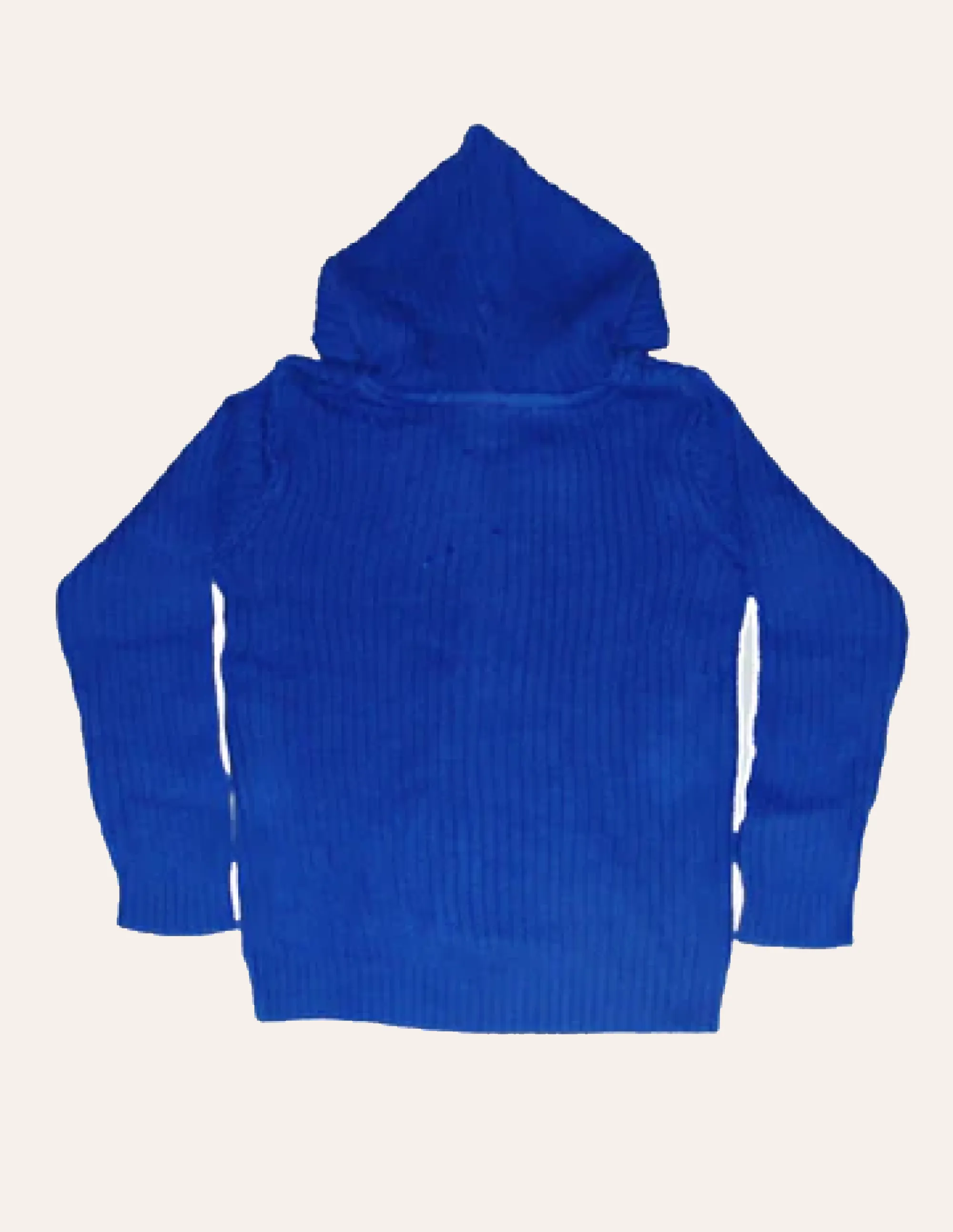 Blue Cable-knit Zipper Hoody