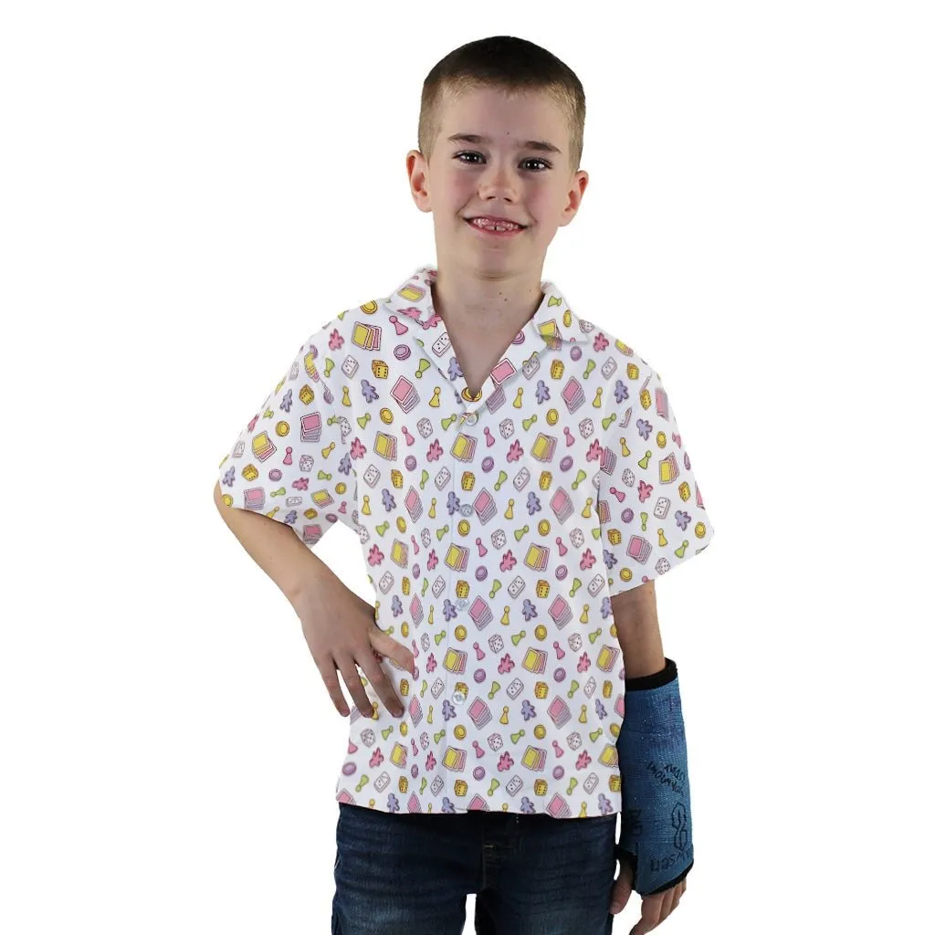 Board Game Objects Meeples White Youth Hawaiian Shirt