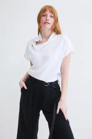 Buttoned Up Linen Blend Top