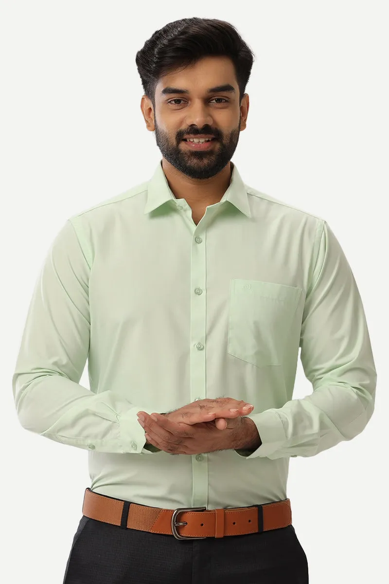 Denmark - Light Green Formal Shirts for Men | Ariser