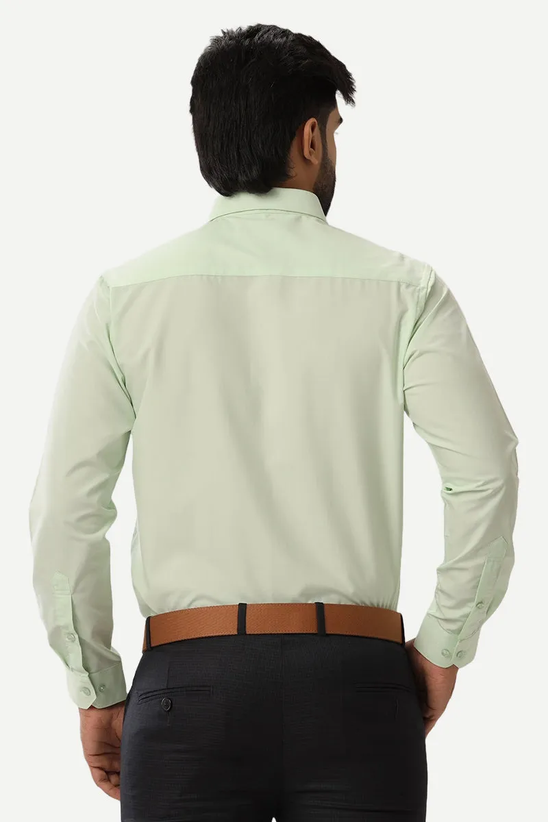 Denmark - Light Green Formal Shirts for Men | Ariser