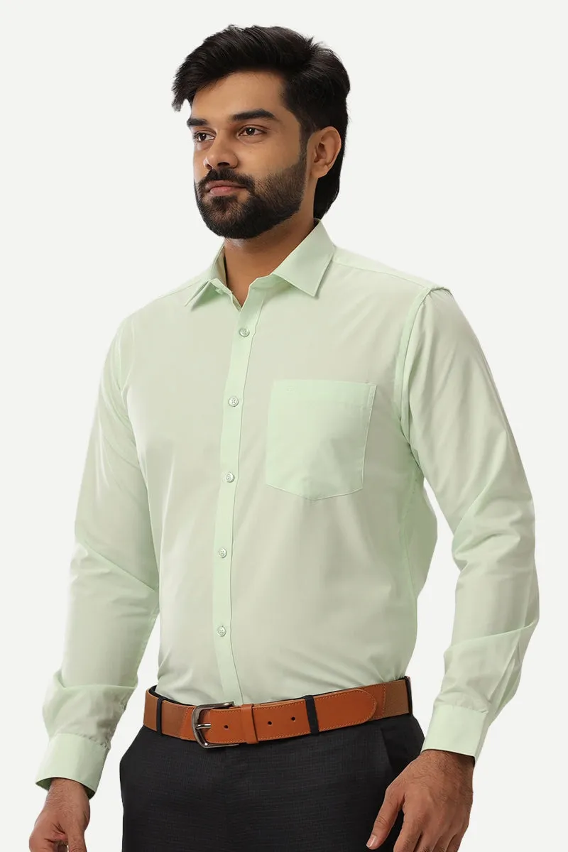 Denmark - Light Green Formal Shirts for Men | Ariser
