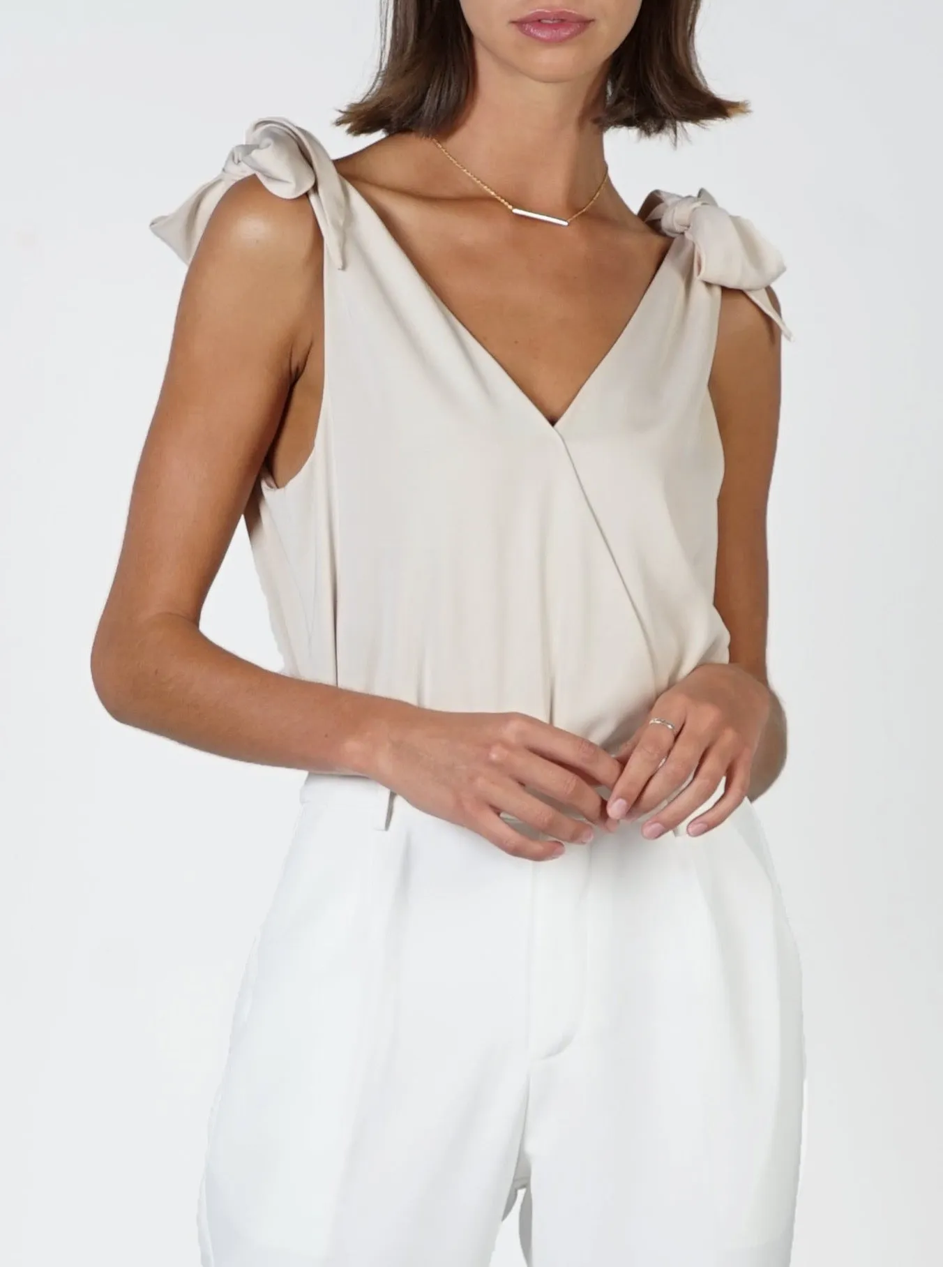 Double Knot Bodysuit- Nude