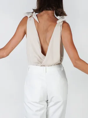 Double Knot Bodysuit- Nude