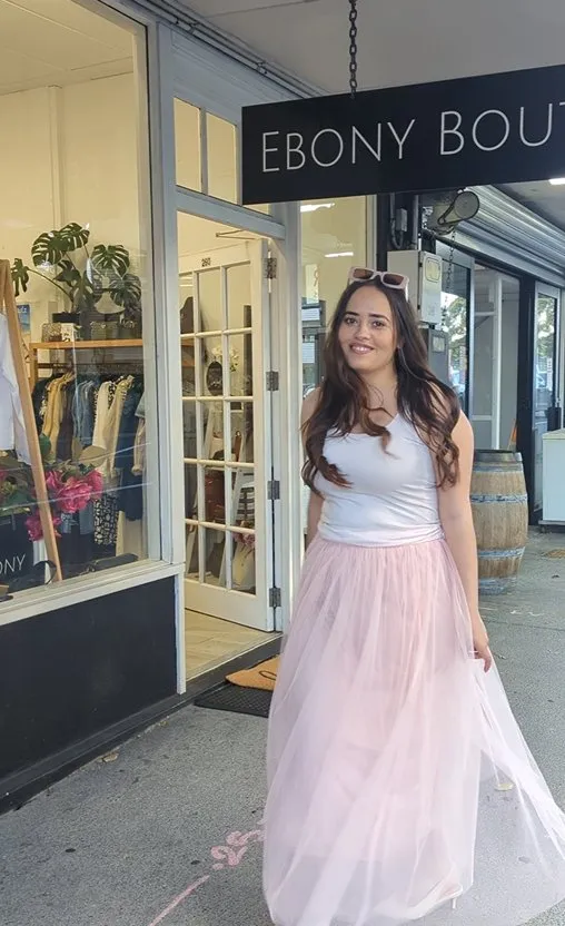 FAIRYTALE 3 LAYER TULLE MESH SKIRT PINK