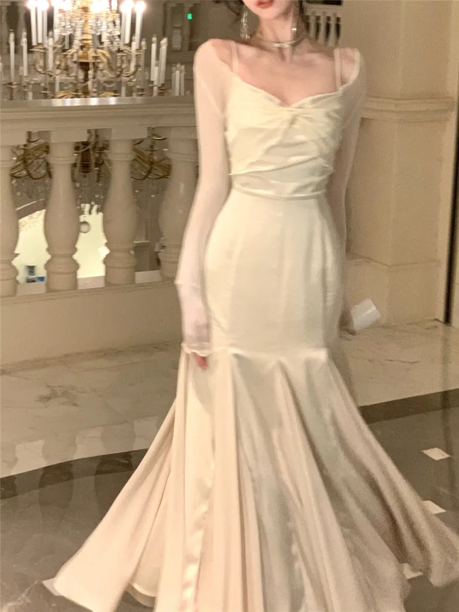 Fashionkova Tops and Halter Dresses Women Elegant Korean Summer 2024 Fashion Evening Vintage Female Prom Clothes Two Piece Dress Sets Suits