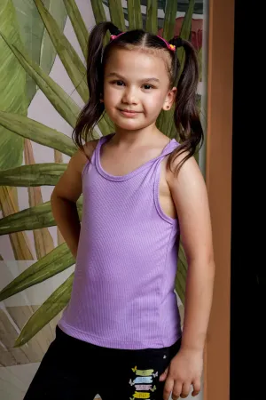 Girls Purple Sleeveless Top
