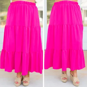Inspired By Life Maxi Skirt, Hot Pink