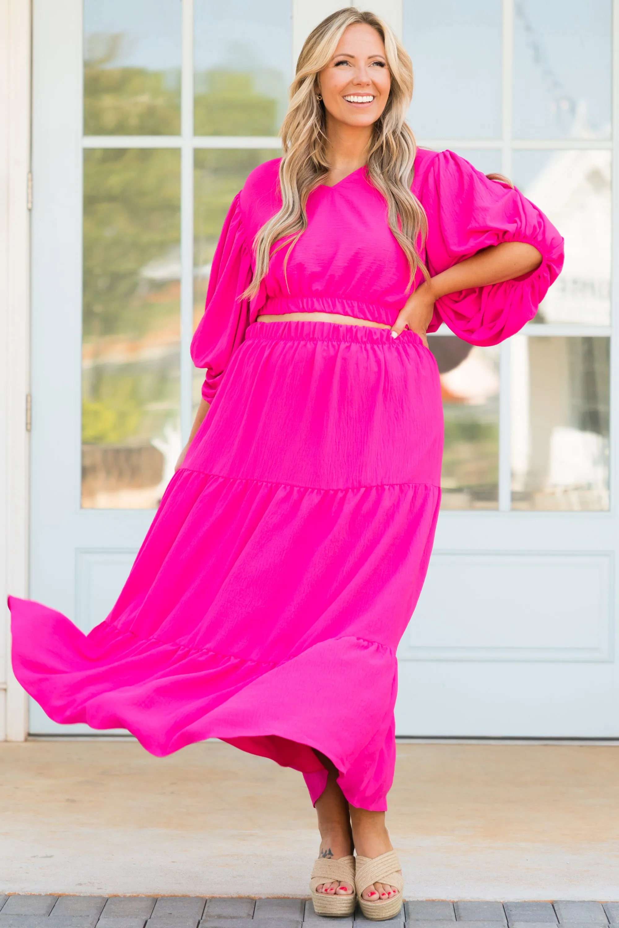 Inspired By Life Maxi Skirt, Hot Pink