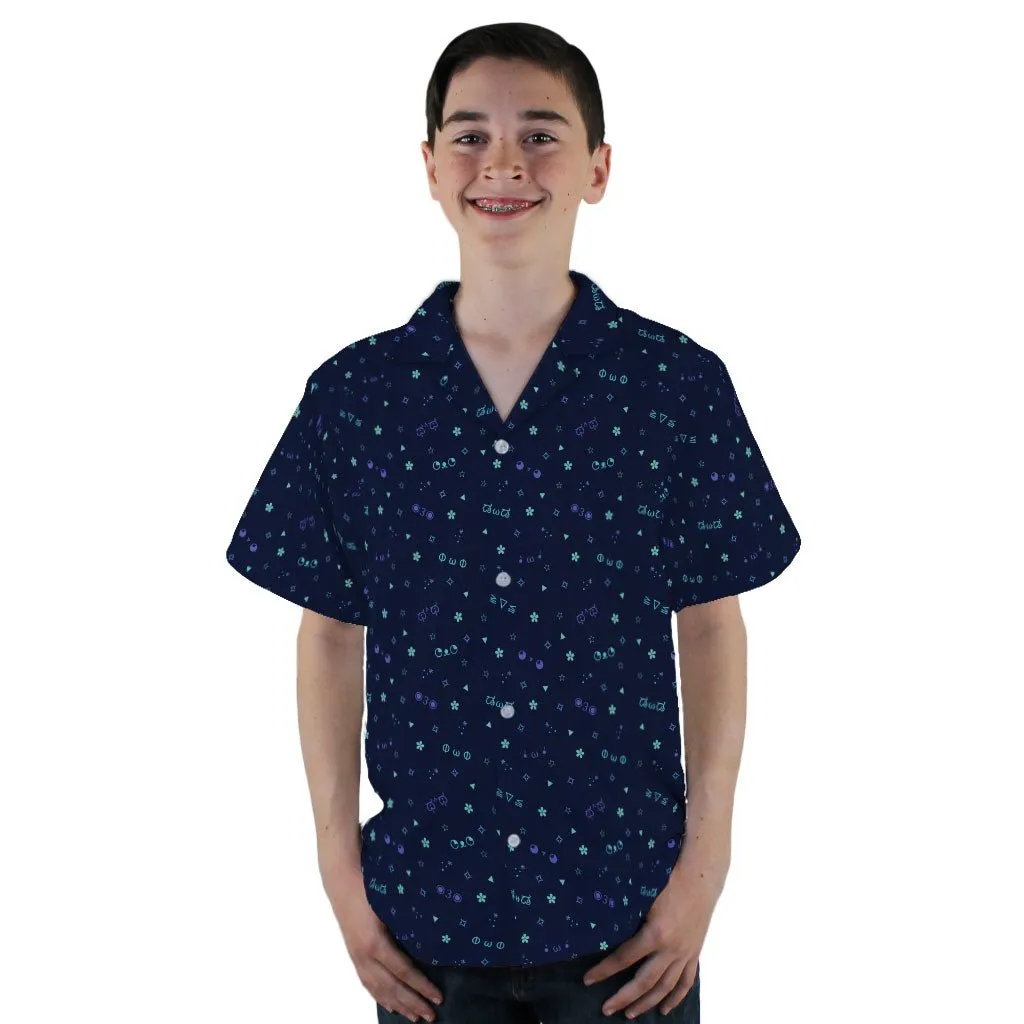 Kao Emojis Blue Youth Hawaiian Shirt