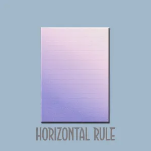 Korean GRADIENT RULED MEMO Notepads Blank Notepad Checkered Notepad Grid Notepad Horizontal Rule Notepad 100gsm | 100 X 140mm 50 Sht