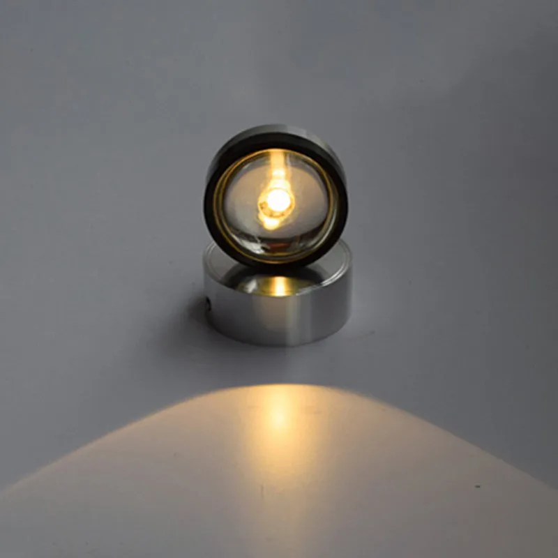 LED Silver Finish Bedroom Wall Sconce with Crystal Shade - Warm & White Lighting