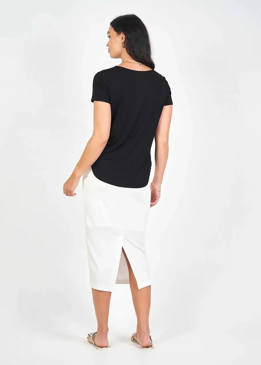 Lou Lou Janis Tee - Block Colour | Black 15nb011