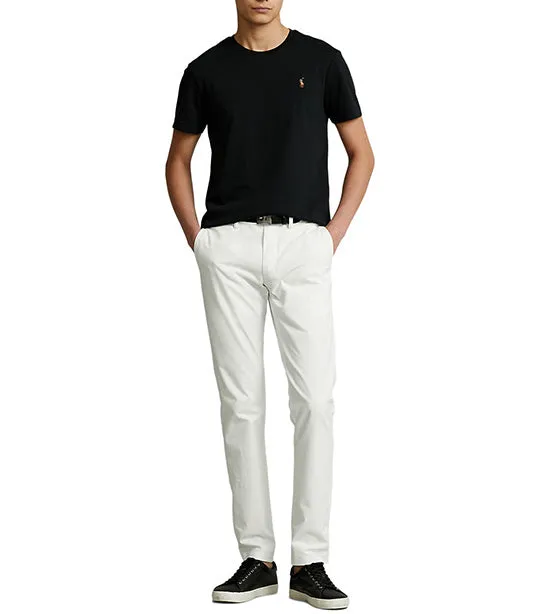 Men's Custom Slim Fit Soft Cotton T-Shirt Polo Black
