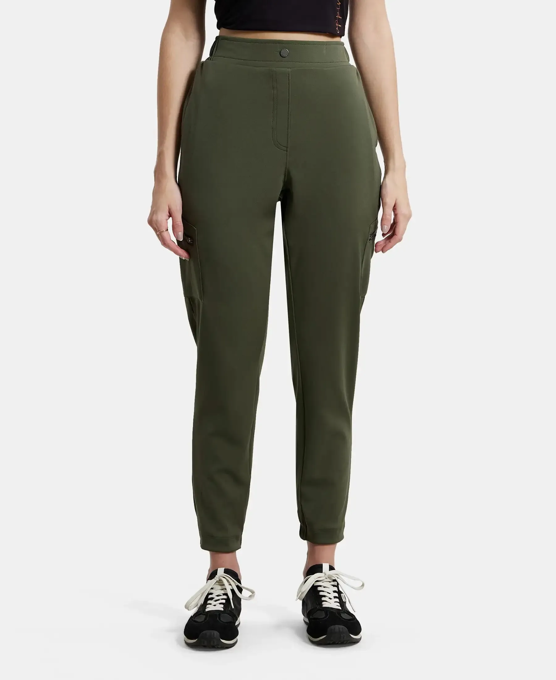 Microfiber Fabric Regular Fit Solid Travel Pants - Deep Depths