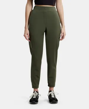 Microfiber Fabric Regular Fit Solid Travel Pants - Deep Depths