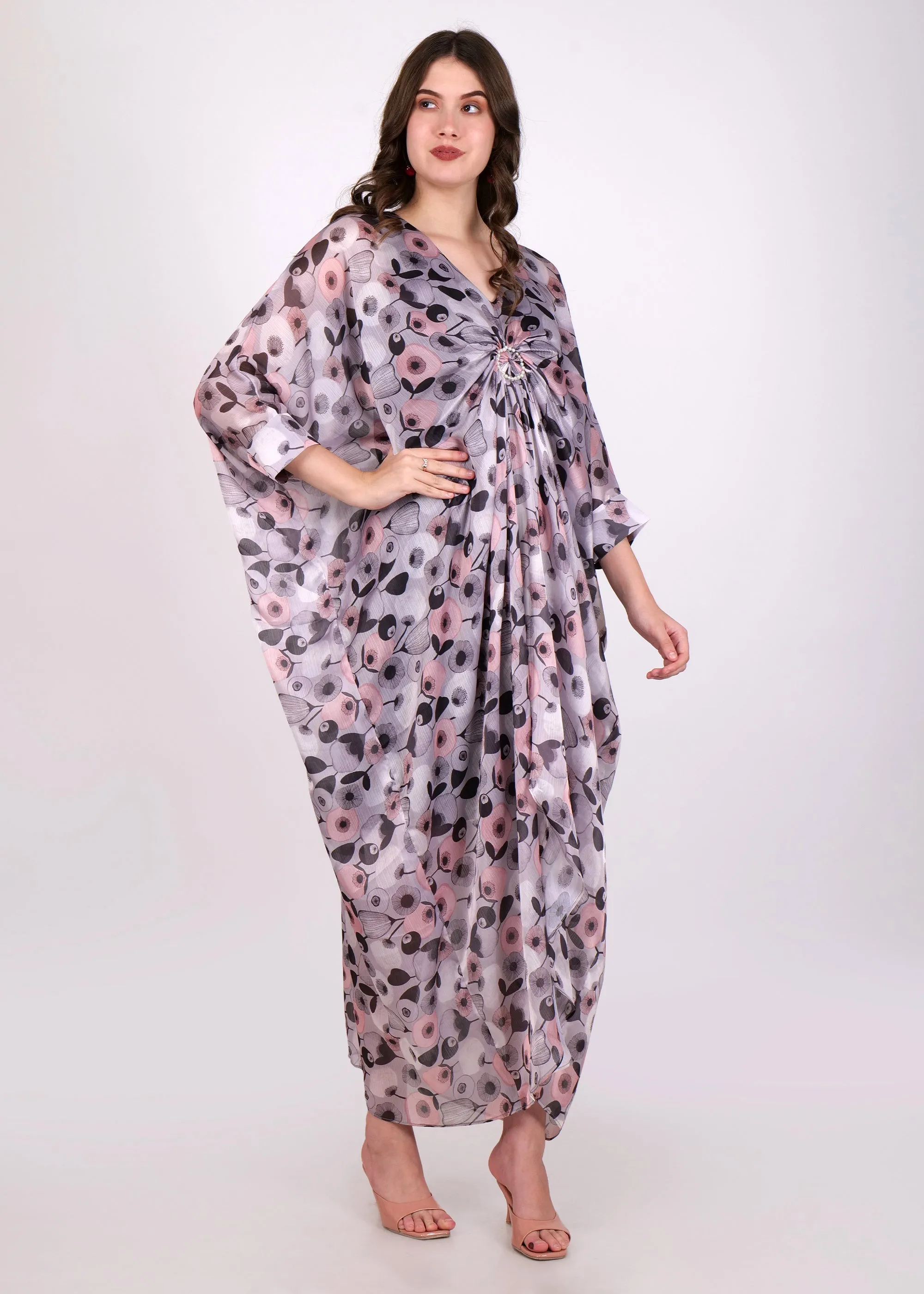Moonlit Garden Draped Kaftan
