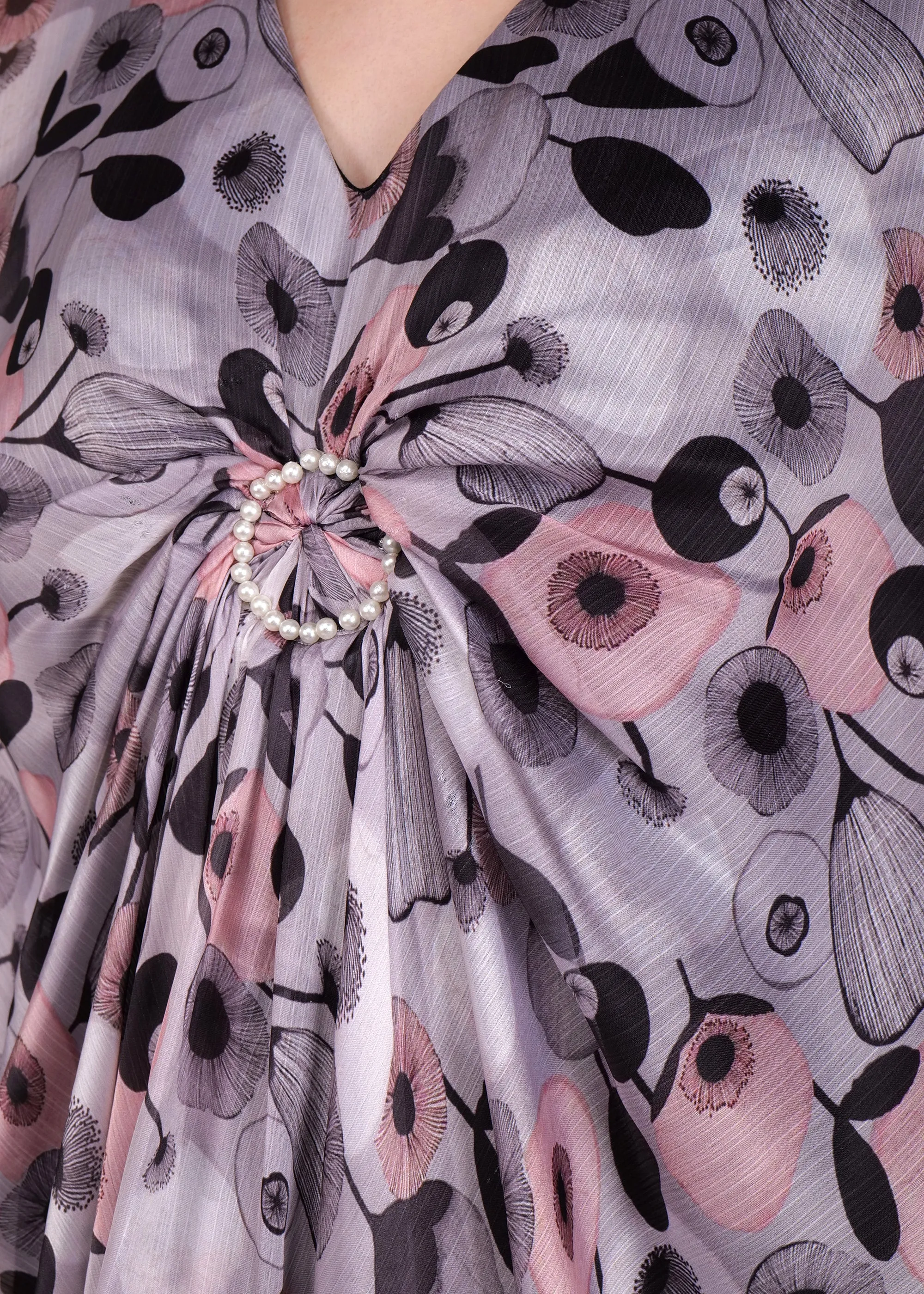 Moonlit Garden Draped Kaftan