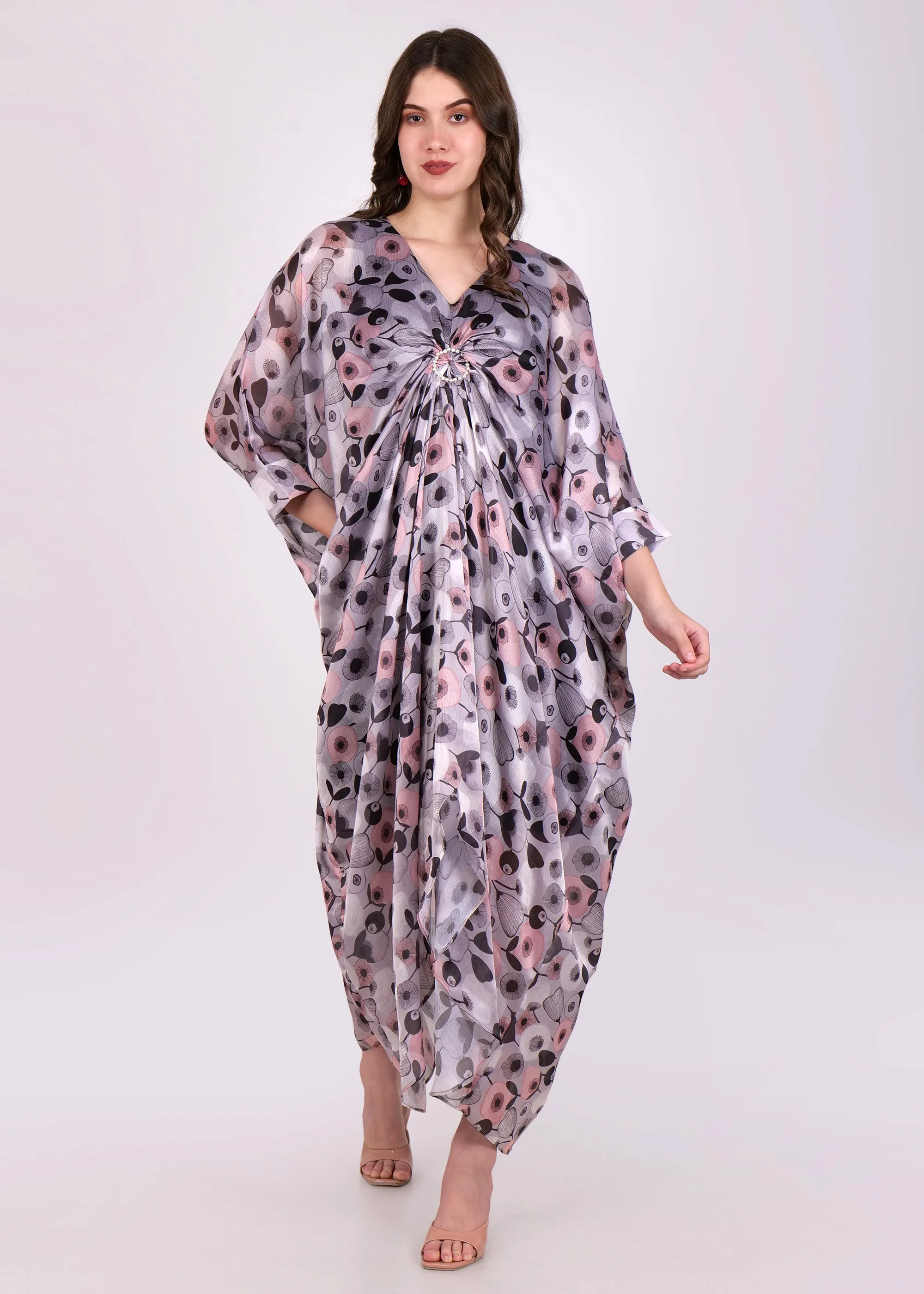 Moonlit Garden Draped Kaftan