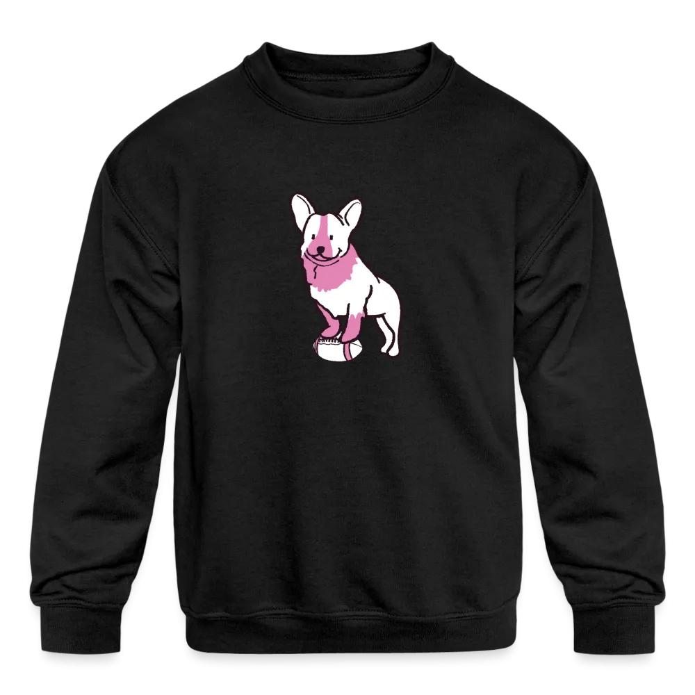 Pink Puppy Love Kids' Crewneck Sweatshirt