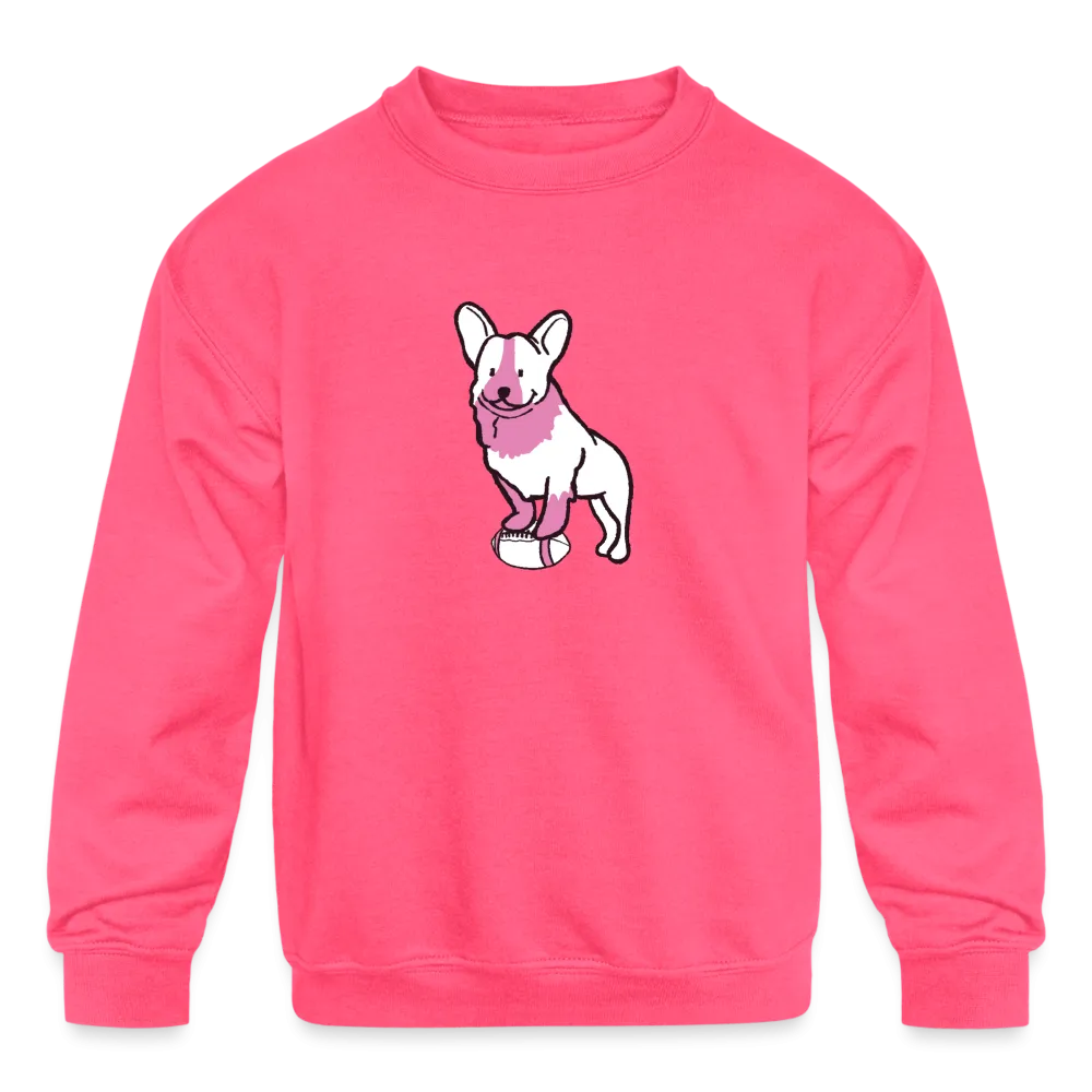 Pink Puppy Love Kids' Crewneck Sweatshirt