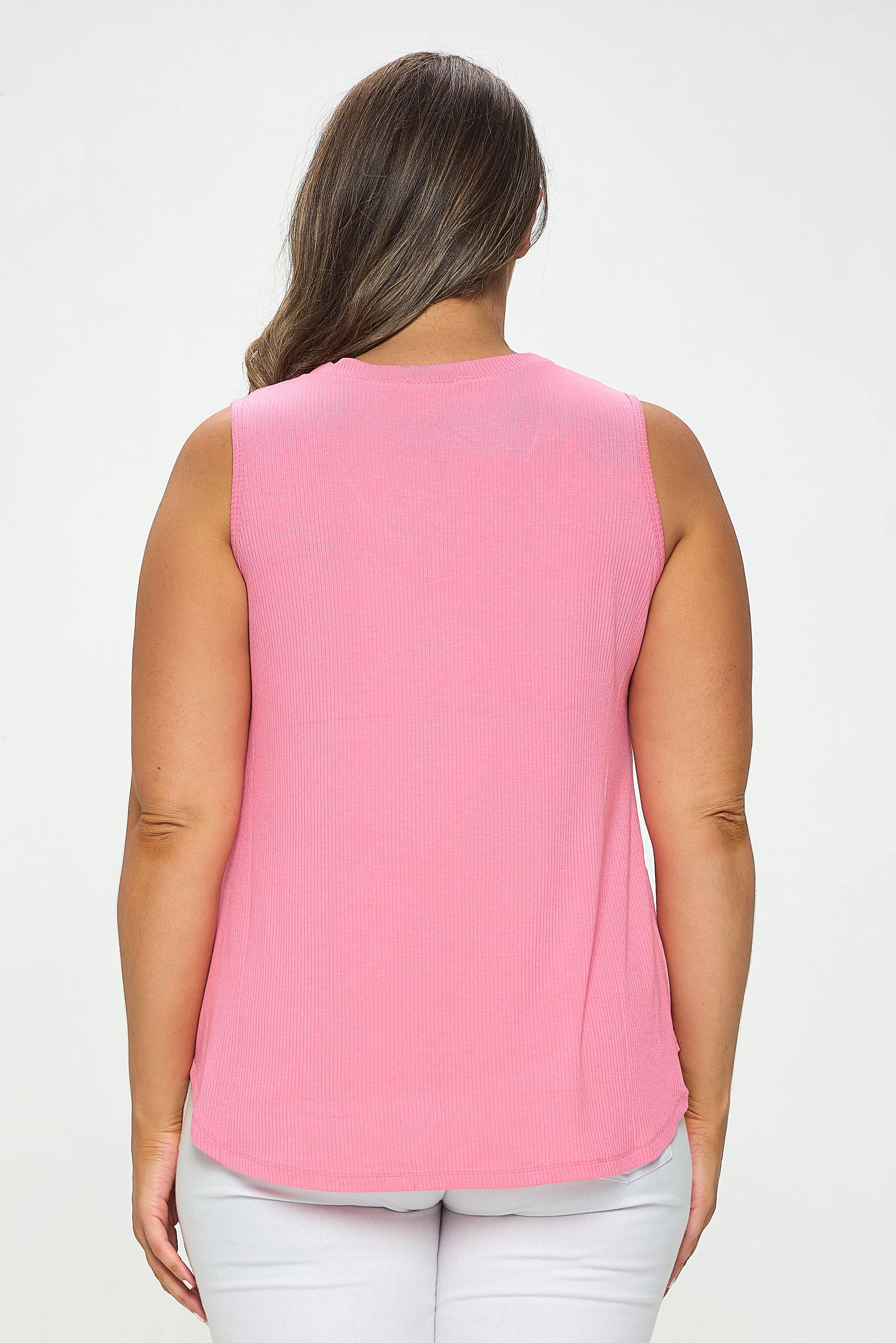 Plus Size Flowy Ribbed Tank