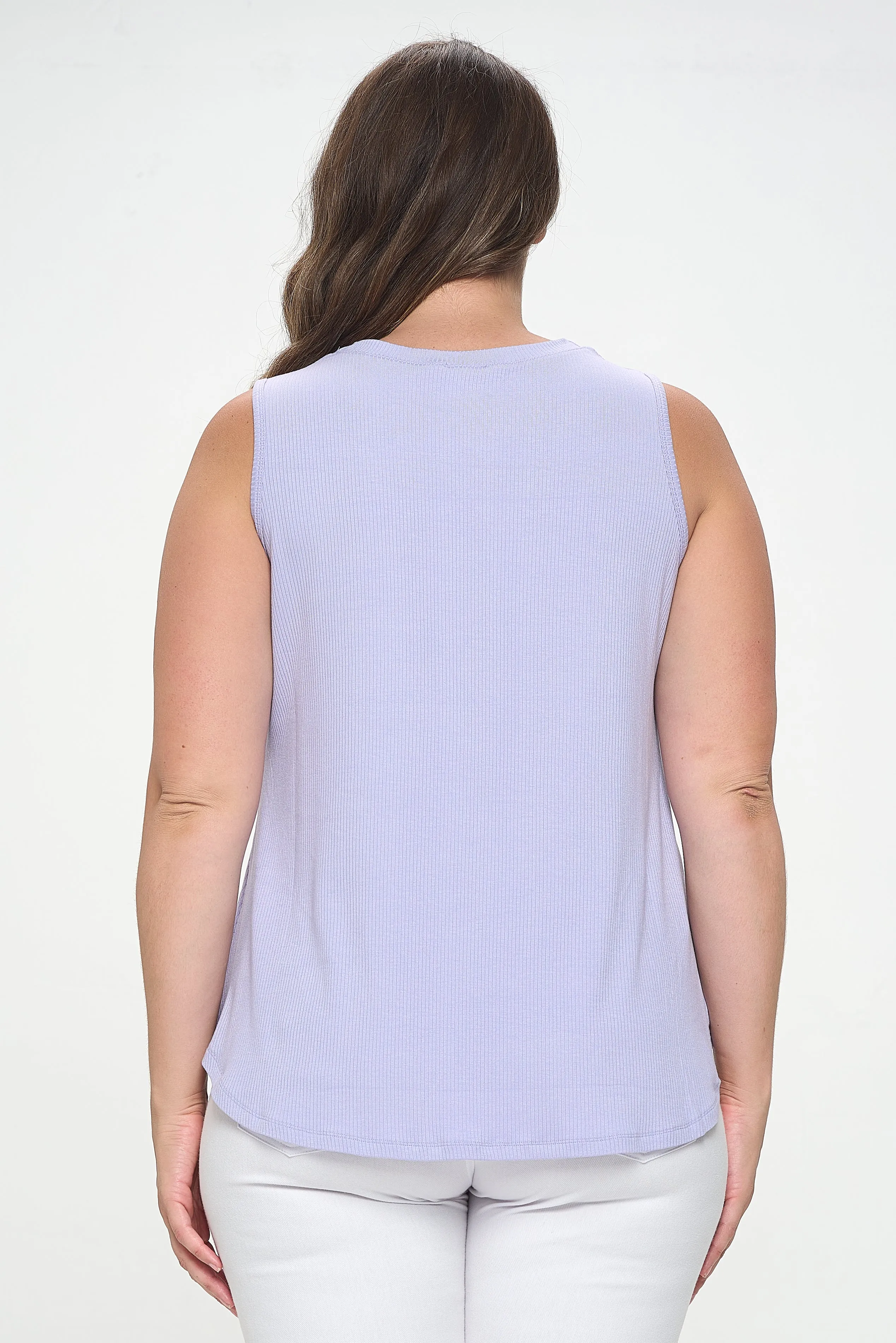Plus Size Flowy Ribbed Tank