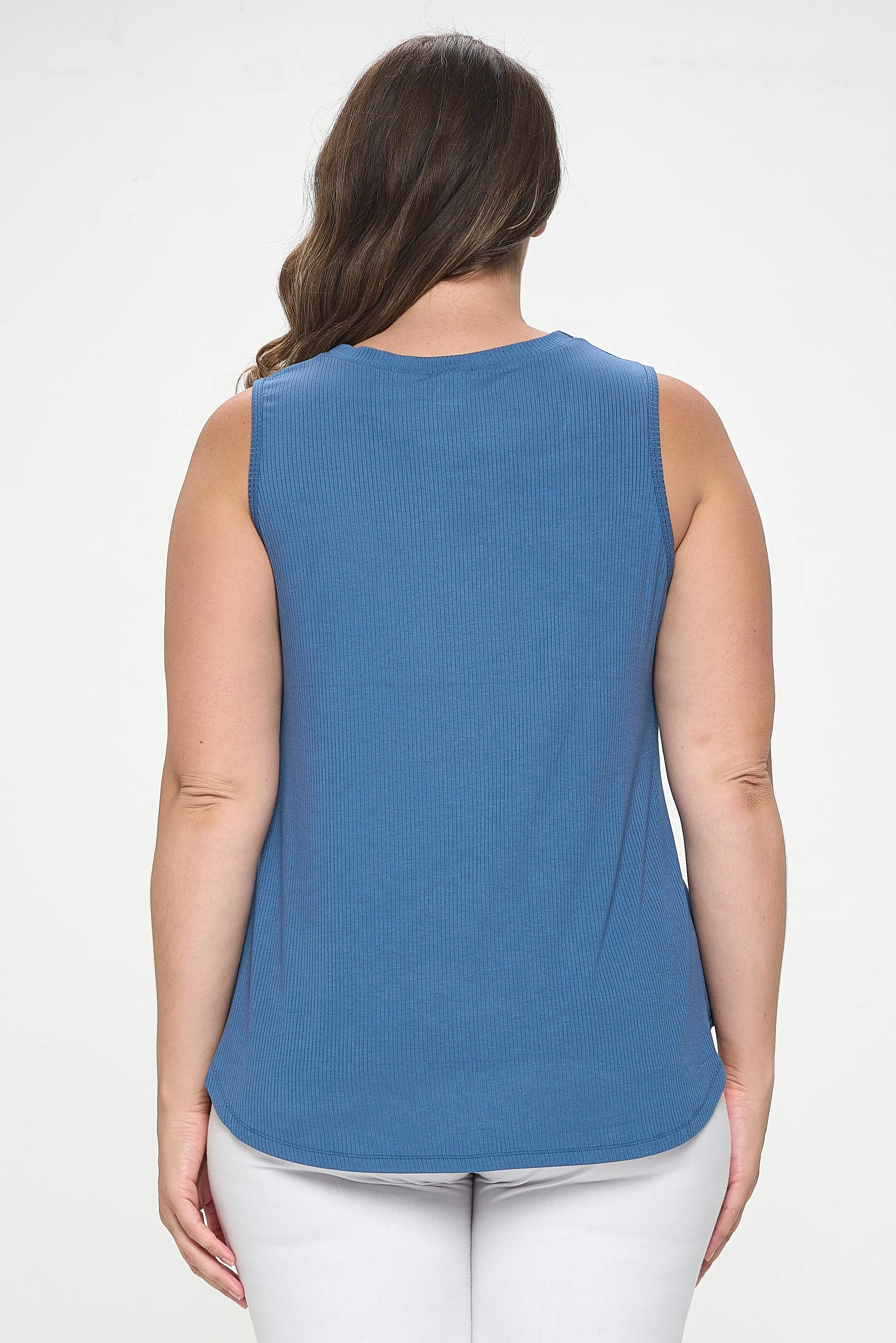 Plus Size Flowy Ribbed Tank