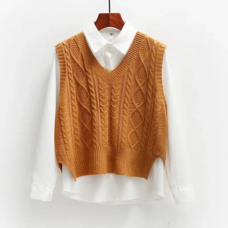 Pre Order:  Embossed Knit Short Vest