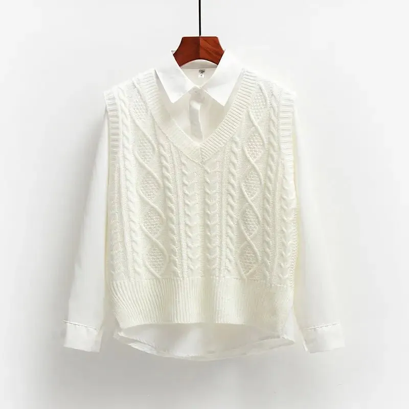 Pre Order:  Embossed Knit Short Vest
