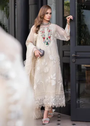 Pretty Cream Floral Suit - Maria B Lawn Eid Collection 2023 - EL-23-01