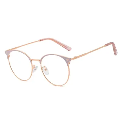 Ralferty Women's Full Rim Round Alloy Eyeglasses F95600