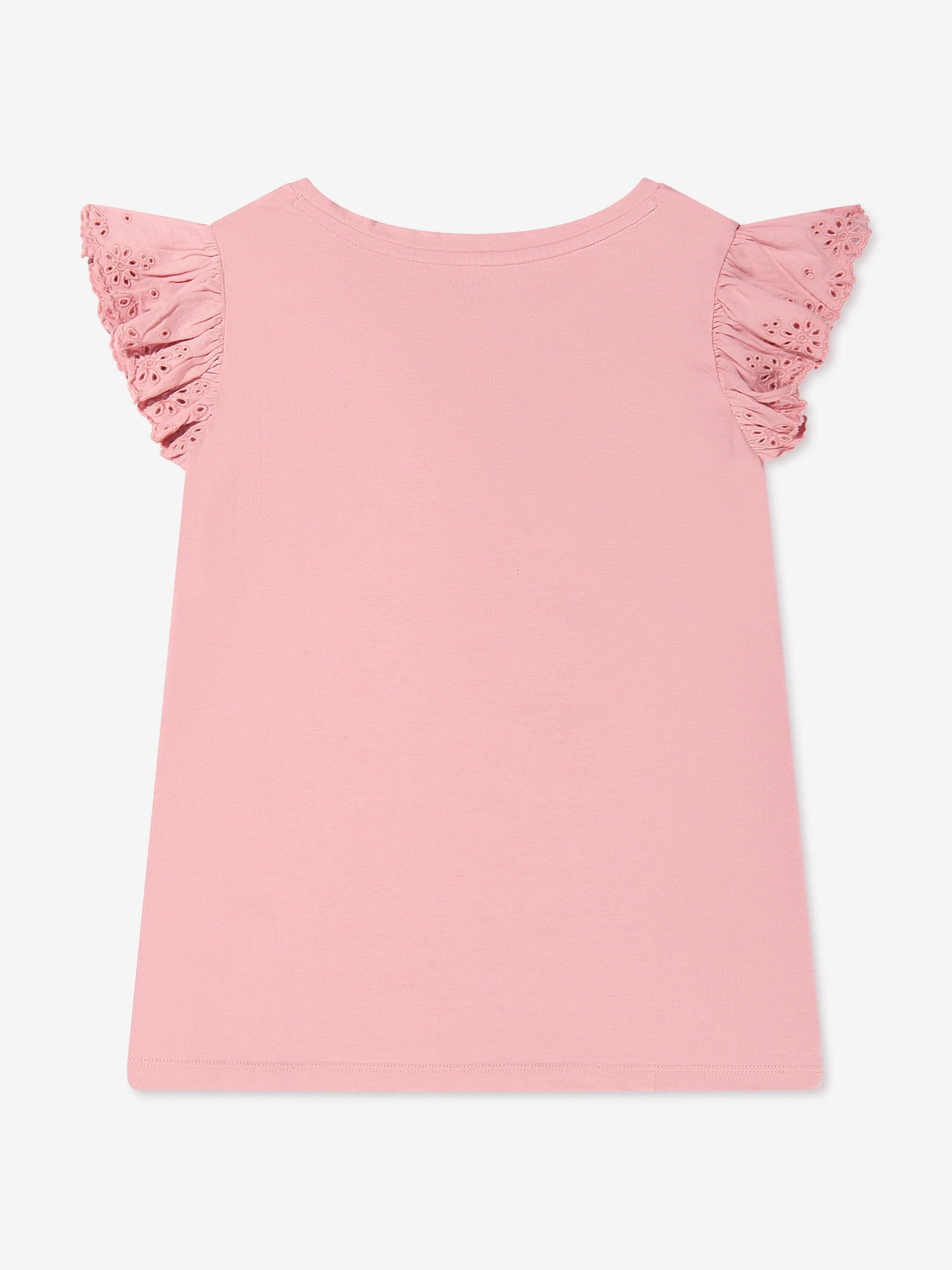 Ralph Lauren Girls Ruffle Trim T-Shirt
