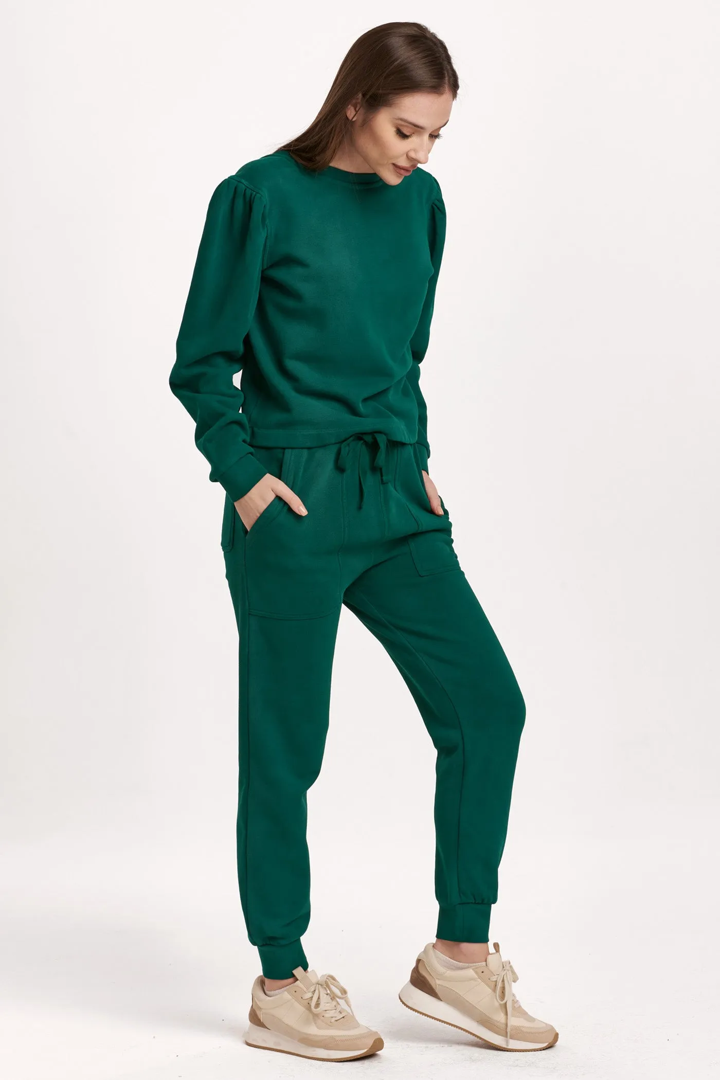 RAYA SCOOP BACK SWEATSHIRT DEEP EMERALD
