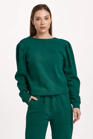 RAYA SCOOP BACK SWEATSHIRT DEEP EMERALD