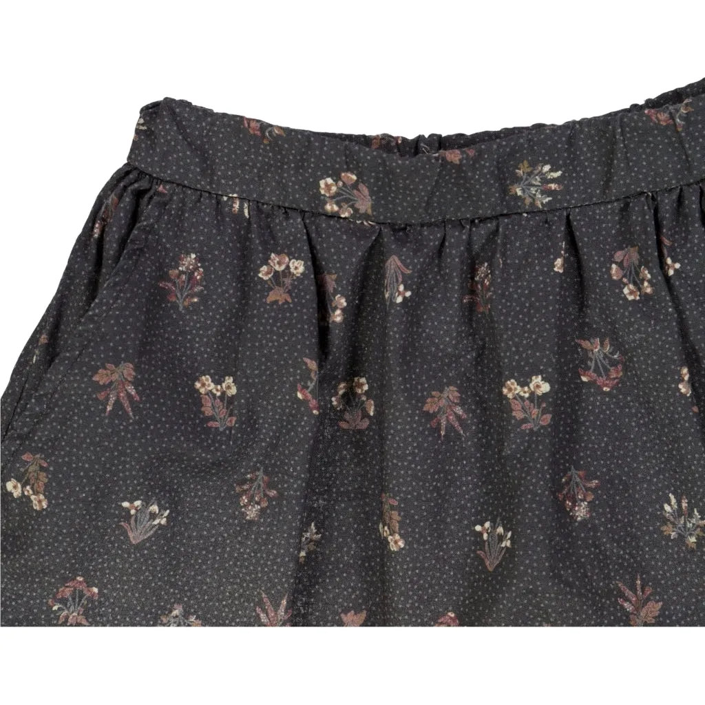 Skirt Eia - black flowers