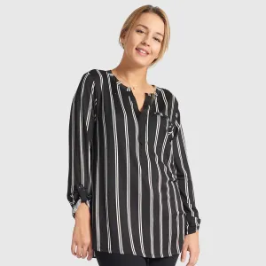Striped Blouse - Black & White