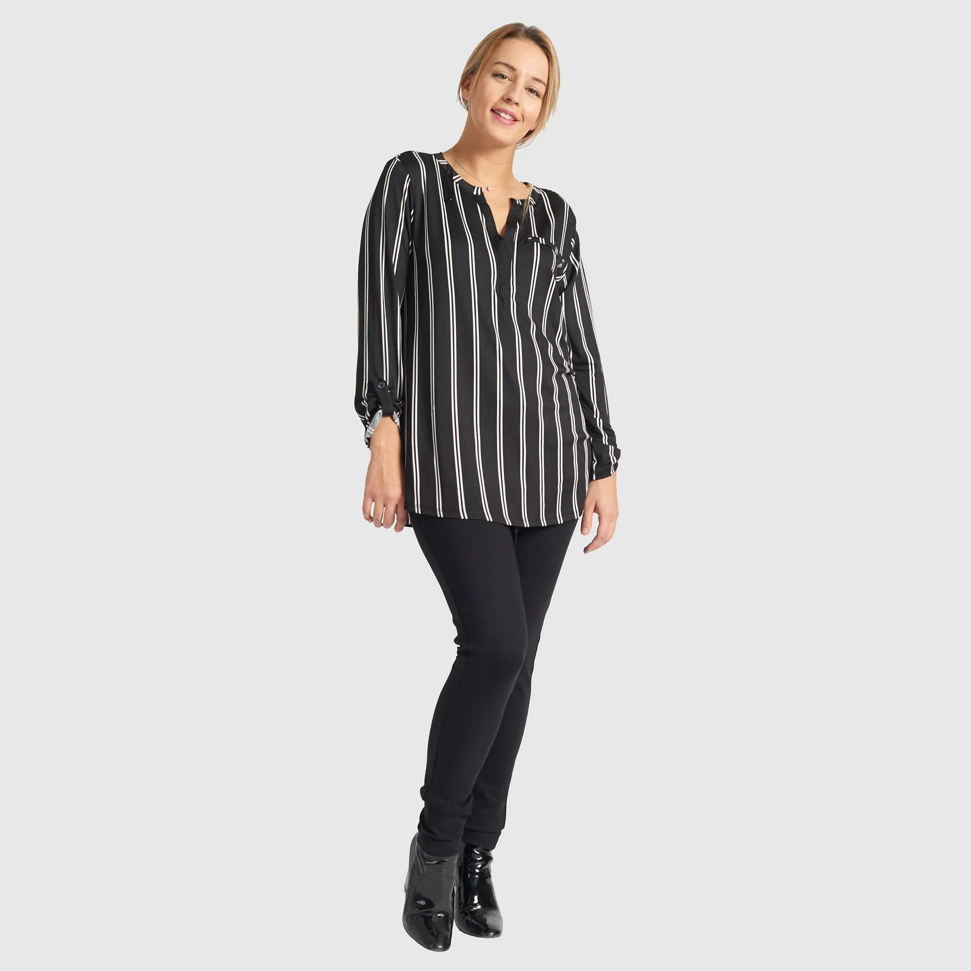 Striped Blouse - Black & White