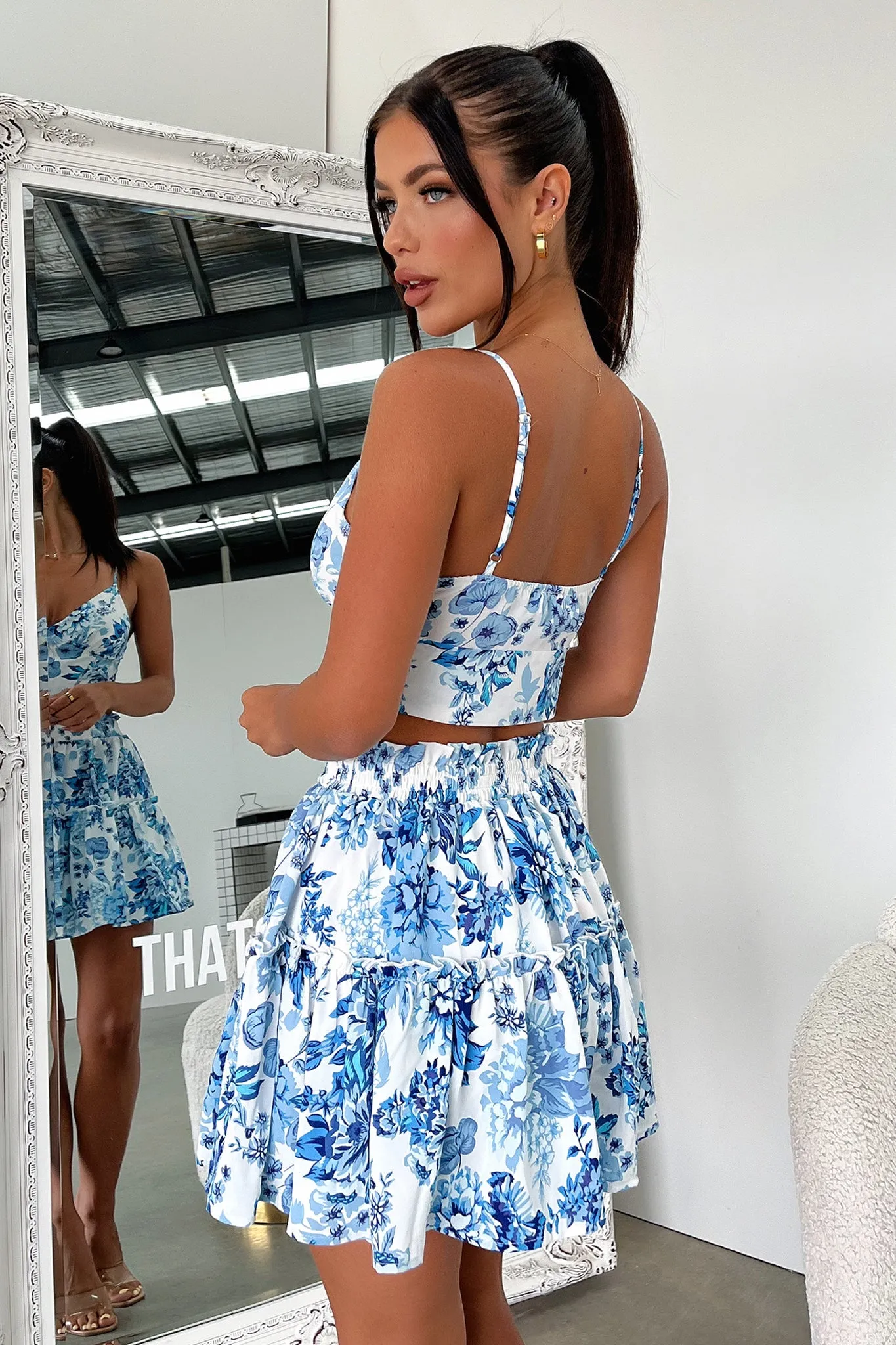 Tahan Skirt - Blue Floral