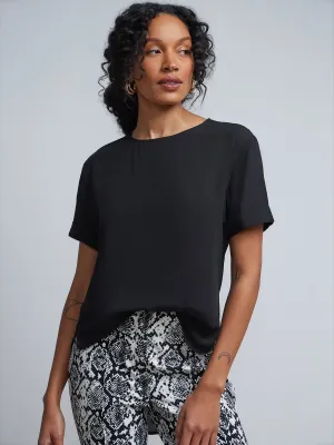 Tall Crewneck Side-Slit Cuffed Tee