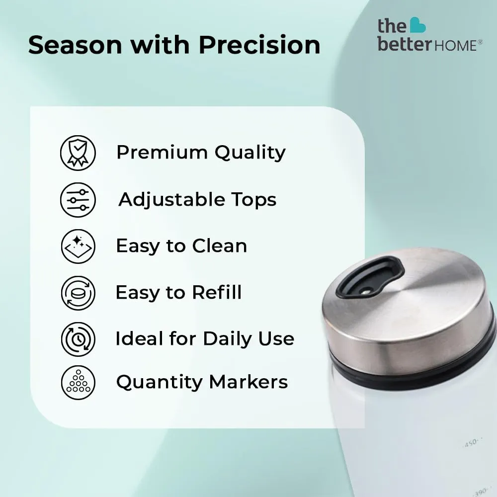 The Better Home Ceramic Salt & Pepper Shakers Set (White - Pack of 3) | Moisture-Proof Seasoning Shakers with Stand | Salt & Pepper Containers | Salt & Pepper Container/Set for Dining Table