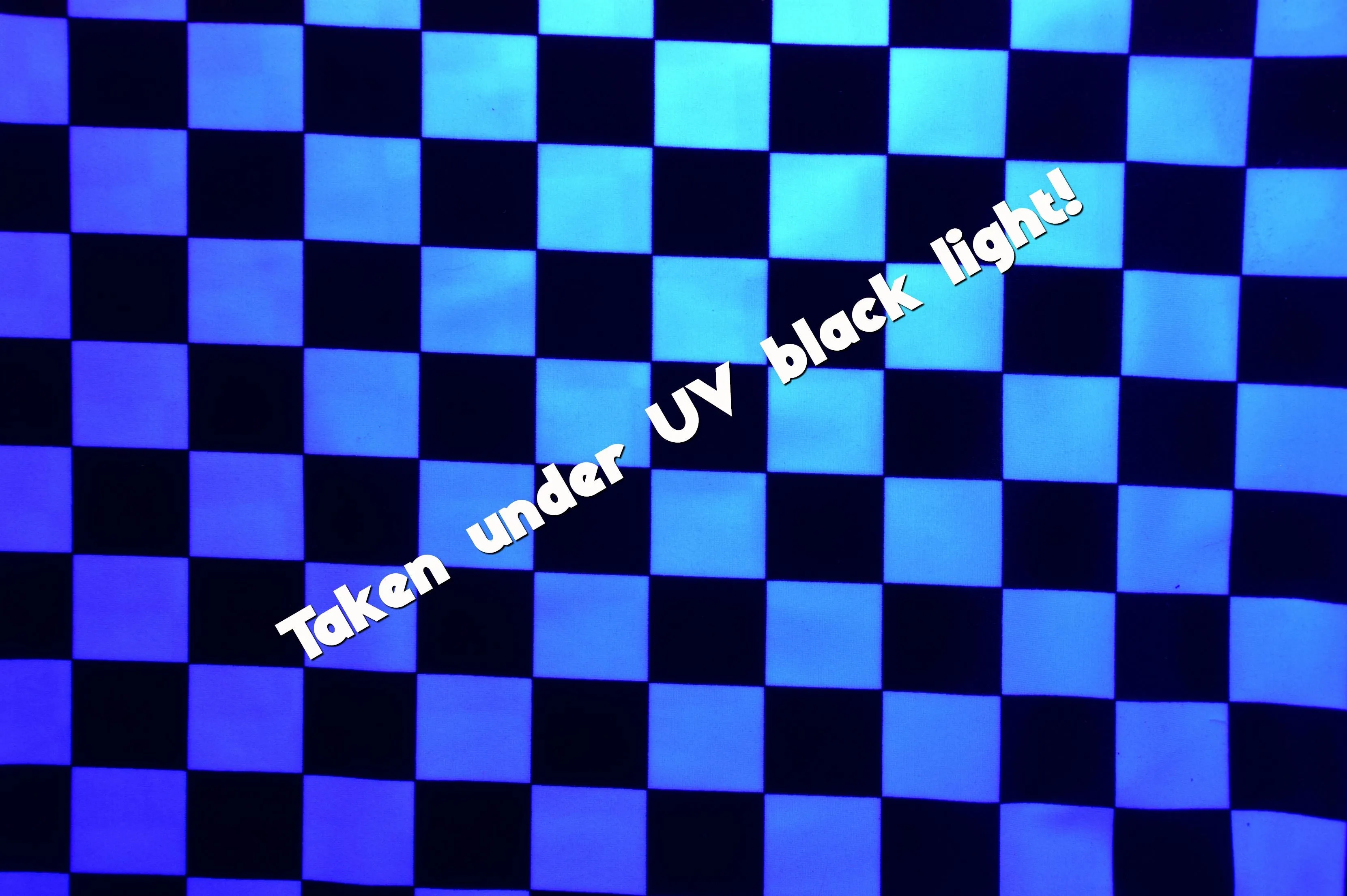 UV  Black & White Checkered Spandex Fabric