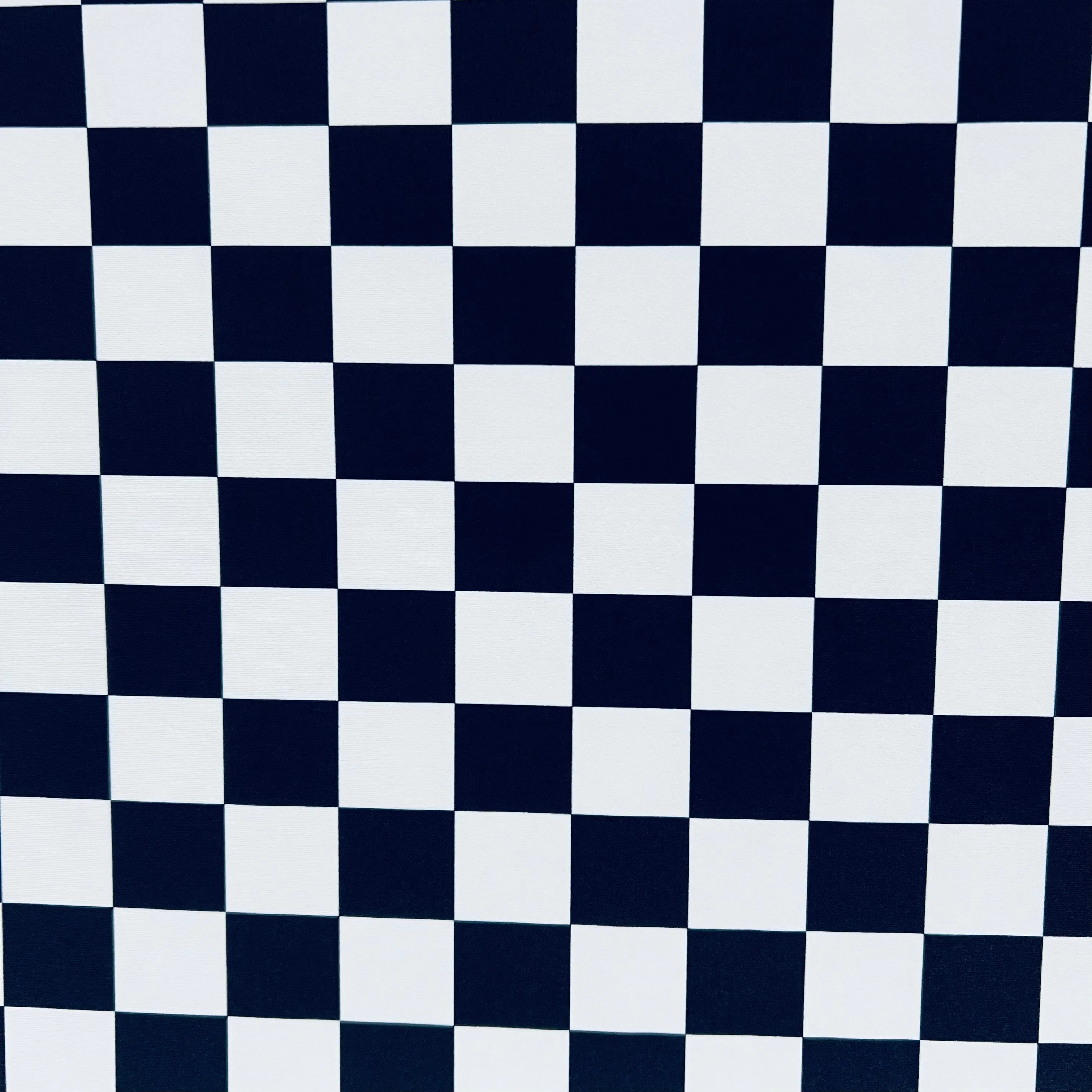 UV  Black & White Checkered Spandex Fabric