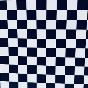 UV  Black & White Checkered Spandex Fabric